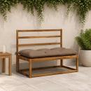 Bankkissen VIANEN 2 stk. 100 % Polyester Taupe 120 x 60 x 12 cm