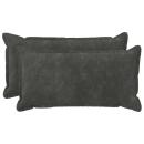 Wurfkissen 2 stk. HOUTEN Anthrazit 40 x 70 cm Mikrofaser Fleece