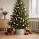 Weihnachtsbaumrock Kegelförmig Silber Durchmesser 56 x 25,5 cm