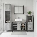 Badezimmerschrank-Set 4 stk. Sonoma-Grau 40 x 36 x 181 cm