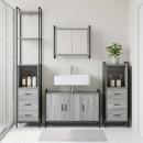 Badezimmerschrank-Set 4 stk. Sonoma-Grau 40 x 36 x 200,5 cm