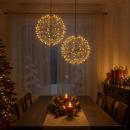 ARDEBO.de - Weihnachts-Finial-Licht 2 stk. 400 LEDs Warmes Weiß