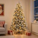 ARDEBO.de - Künstlicher klappbarer Weihnachtsbaum 240 cm 300 LEDs