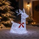 ARDEBO.de - 3D Weihnachtsrentier LOVIISA 140 LEDs Blau 55 x 22 x 63 cm