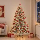 ARDEBO.de - Künstlicher Weihnachtsbaum mit Weihnachtskugel 210 cm 300 LEDs