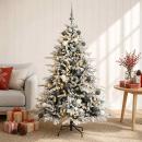 ARDEBO.de - Künstlicher Weihnachtsbaum mit Weihnachtskugel 120 cm 150 LEDs