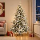 ARDEBO.de - Künstlicher klappbarer Weihnachtsbaum 240 cm 300 LEDs