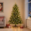 ARDEBO.de - Künstlicher Weihnachtsbaum mit Kugel 210 cm 300 LEDs
