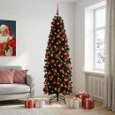 ARDEBO.de - Künstlicher schmaler Weihnachtsbaum mit Weihnachtskugel 180 cm