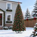 ARDEBO.de - Künstlicher Weihnachtsbaum mit Klappsystem und Weihnachtskugeln