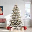 ARDEBO.de - Künstlicher Weihnachtsbaum mit Weihnachtskugel 210 cm 300 LEDs