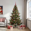 ARDEBO.de - Künstlicher Weihnachtsbaum mit Weihnachtskugel 210 cm 300 LEDs