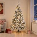 ARDEBO.de - Künstlicher Weihnachtsbaum mit Kugel 210 cm 300 LEDs