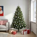 ARDEBO.de - Künstlicher Weihnachtsbaum mit Weihnachtskugel 180 cm 300 LEDs
