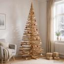 ARDEBO.de - Holz Weihnachtsbaum KOTKA 210 cm Massives Kiefernholz