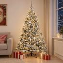 ARDEBO.de - Künstlicher Weihnachtsbaum mit Weihnachtskugel 210 cm 300 LEDs