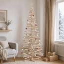 ARDEBO.de - Holz Weihnachtsbaum KOTKA 240 cm Massives Kiefernholz Natürlich