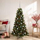 ARDEBO.de - Künstlicher Weihnachtsbaum mit Weihnachtskugel 150 cm 150 LEDs