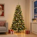 ARDEBO.de - Künstlicher Weihnachtsbaum mit Weihnachtskugel 180 cm 300 LEDs