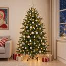 ARDEBO.de - Künstlicher Weihnachtsbaum mit Weihnachtskugel 210 cm 300 LEDs