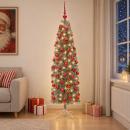 ARDEBO.de - Künstlicher schmaler Weihnachtsbaum mit Weihnachtskugel 180 cm