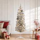 ARDEBO.de - Künstlicher schmaler Weihnachtsbaum mit Weihnachtskugel 150 cm
