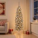 ARDEBO.de - Künstlicher schmaler Weihnachtsbaum mit Weihnachtskugel 180 cm