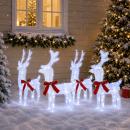 ARDEBO.de - Weihnachtsrentier 4 stk. 160 LEDs Kaltweiß