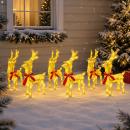 ARDEBO.de - Weihnachtsrentier 6 stk. 240 LEDs Warmes Weiß