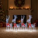 ARDEBO.de - Weihnachtsrentier 4 stk. 360 LEDs Kaltweiß