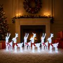 ARDEBO.de - Weihnachtsrentier 6 stk. 240 LEDs Kaltweiß