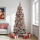ARDEBO.de - Künstlicher Weihnachtsbaum mit Weihnachtskugel 240 cm 300 LEDs
