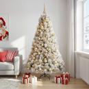 ARDEBO.de - Künstlicher Weihnachtsbaum mit Weihnachtskugel 180 cm 300 LEDs