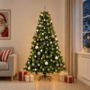 ARDEBO.de - Künstlicher Weihnachtsbaum mit Weihnachtskugel 210 cm 300 LEDs