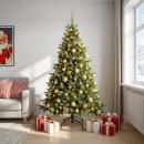 ARDEBO.de - Künstlicher Weihnachtsbaum mit Weihnachtskugel 180 cm 300 LEDs