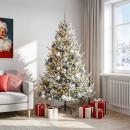 ARDEBO.de - Künstlicher Weihnachtsbaum mit Weihnachtskugel 210 cm 300 LEDs