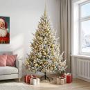 ARDEBO.de - Künstlicher Weihnachtsbaum mit Weihnachtskugel 210 cm 300 LEDs