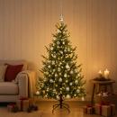 ARDEBO.de - Künstlicher Weihnachtsbaum mit Weihnachtskugel 120 cm 150 LEDs