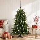 ARDEBO.de - Künstlicher Weihnachtsbaum mit Weihnachtskugel 150 cm 150 LEDs