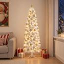 ARDEBO.de - Künstlicher schmaler Weihnachtsbaum mit Weihnachtskugel 210 cm