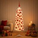 ARDEBO.de - Künstlicher schmaler Weihnachtsbaum mit Weihnachtskugel 120 cm