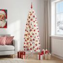 ARDEBO.de - Künstlicher schmaler Weihnachtsbaum mit Weihnachtskugel 180 cm