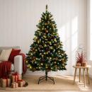 ARDEBO.de - Künstlicher klappbarer Weihnachtsbaum 180 cm 300 LEDs