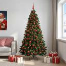 ARDEBO.de - Künstlicher Weihnachtsbaum Dunkelgrün mit Kugeln 240 cm