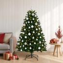 ARDEBO.de - Künstlicher Weihnachtsbaum Mittelgrün mit Kugeln 150 cm