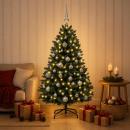ARDEBO.de - Künstlicher Weihnachtsbaum, dunkelgrün, mit Christbaumkugeln