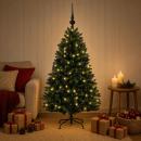 ARDEBO.de - Künstlicher Weihnachtsbaum Dunkelgrün mit Kugeln 180 cm