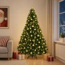 ARDEBO.de - Künstlicher Weihnachtsbaum Mittelgrün mit Kugeln 240 cm