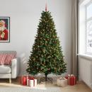 ARDEBO.de - Künstlicher Weihnachtsbaum Mittelgrün mit Kugeln 300 cm