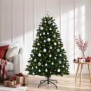 ARDEBO.de - Künstlicher Weihnachtsbaum Mittelgrün mit Kugeln 150 cm